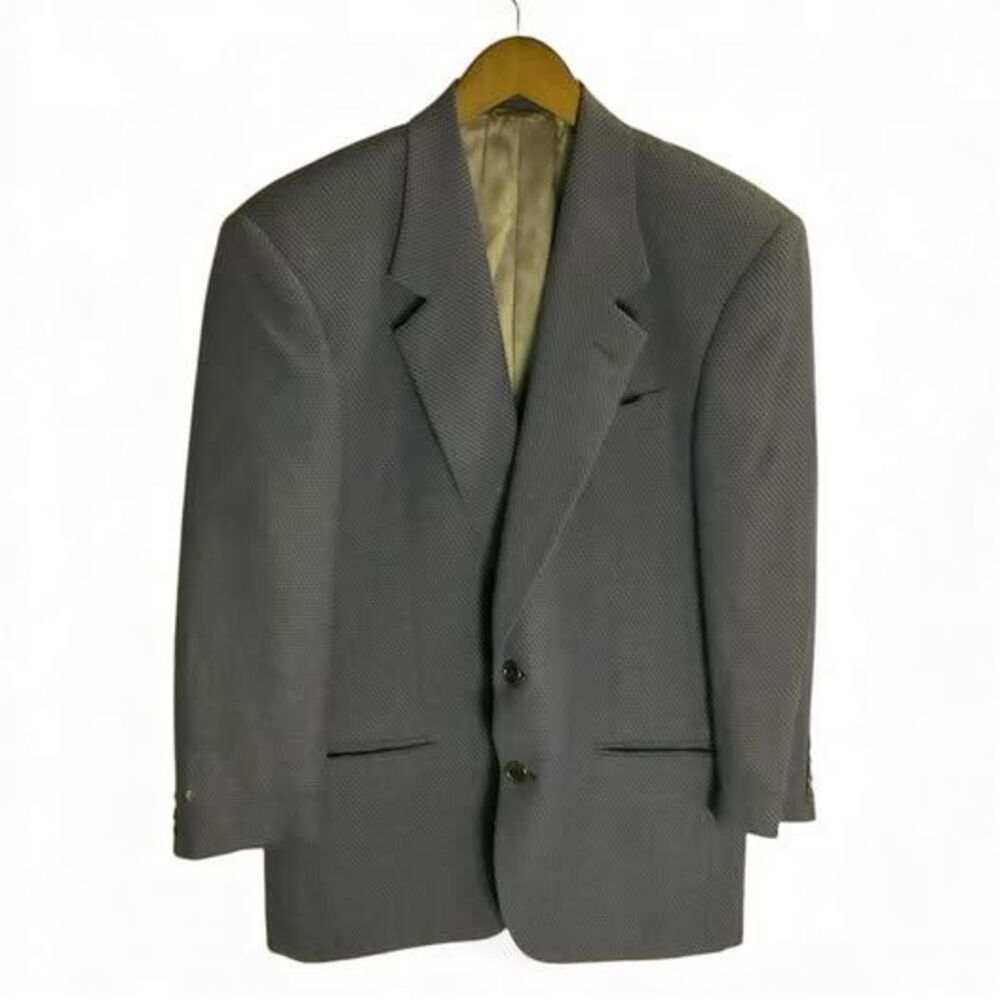 Fratelli Bacci Blazer Grey Wool 2-Button LARGE ITALIAN
